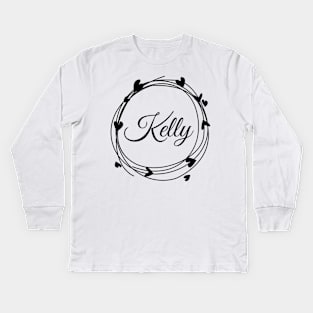 Kelly name cute design Kids Long Sleeve T-Shirt